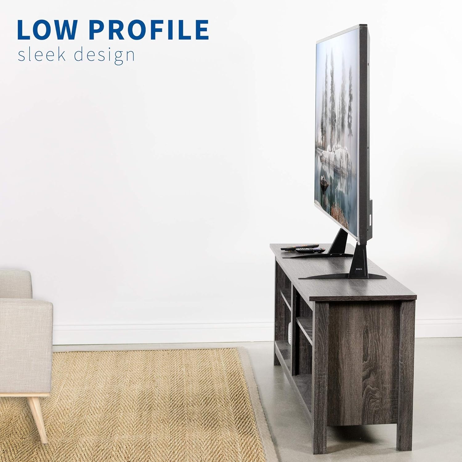 image:imageVIVO Extra Large TV Tabletop Stand for 27 to 85 inch LCD Flat Screens Mount Base with VESA up to 1000x600mm STANDTV01T