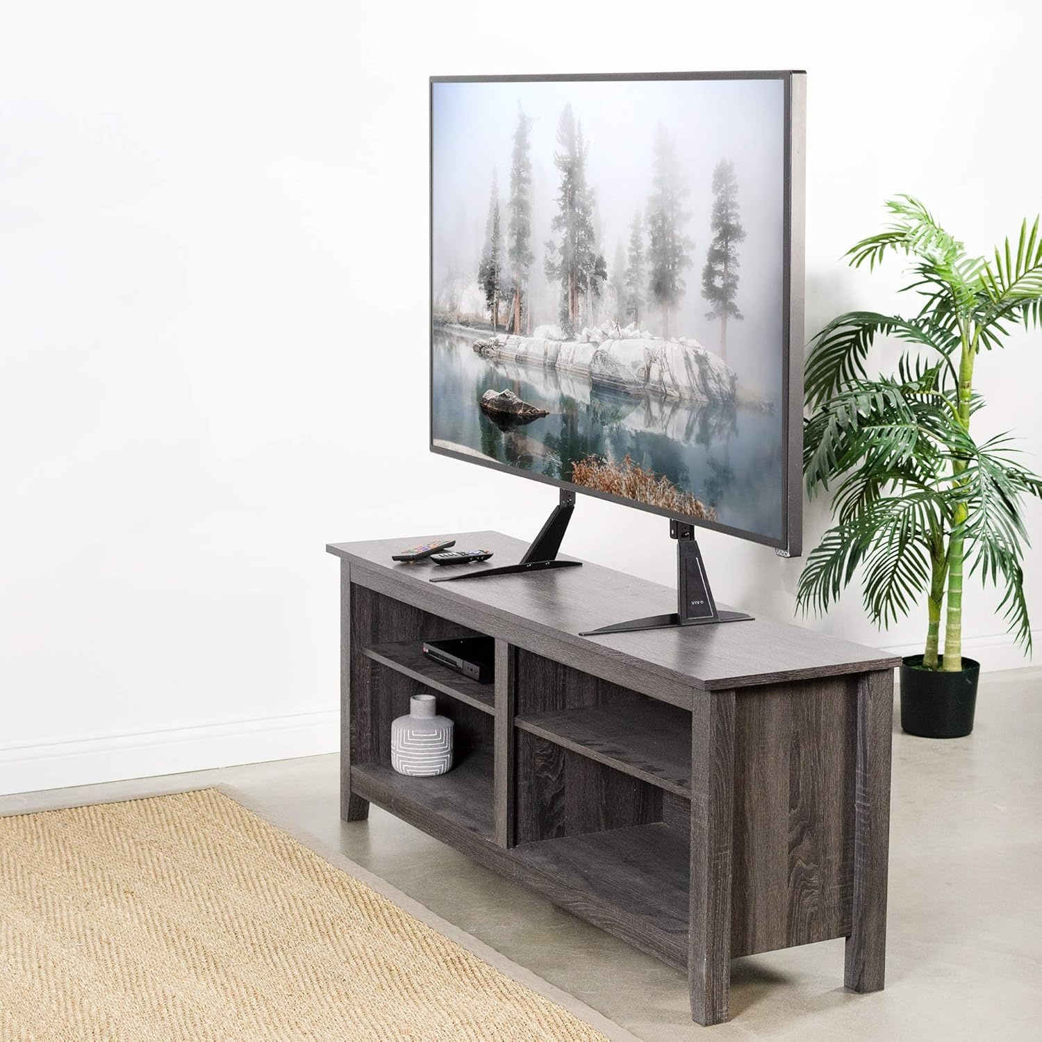image:imageVIVO Extra Large TV Tabletop Stand for 27 to 85 inch LCD Flat Screens Mount Base with VESA up to 1000x600mm STANDTV01T