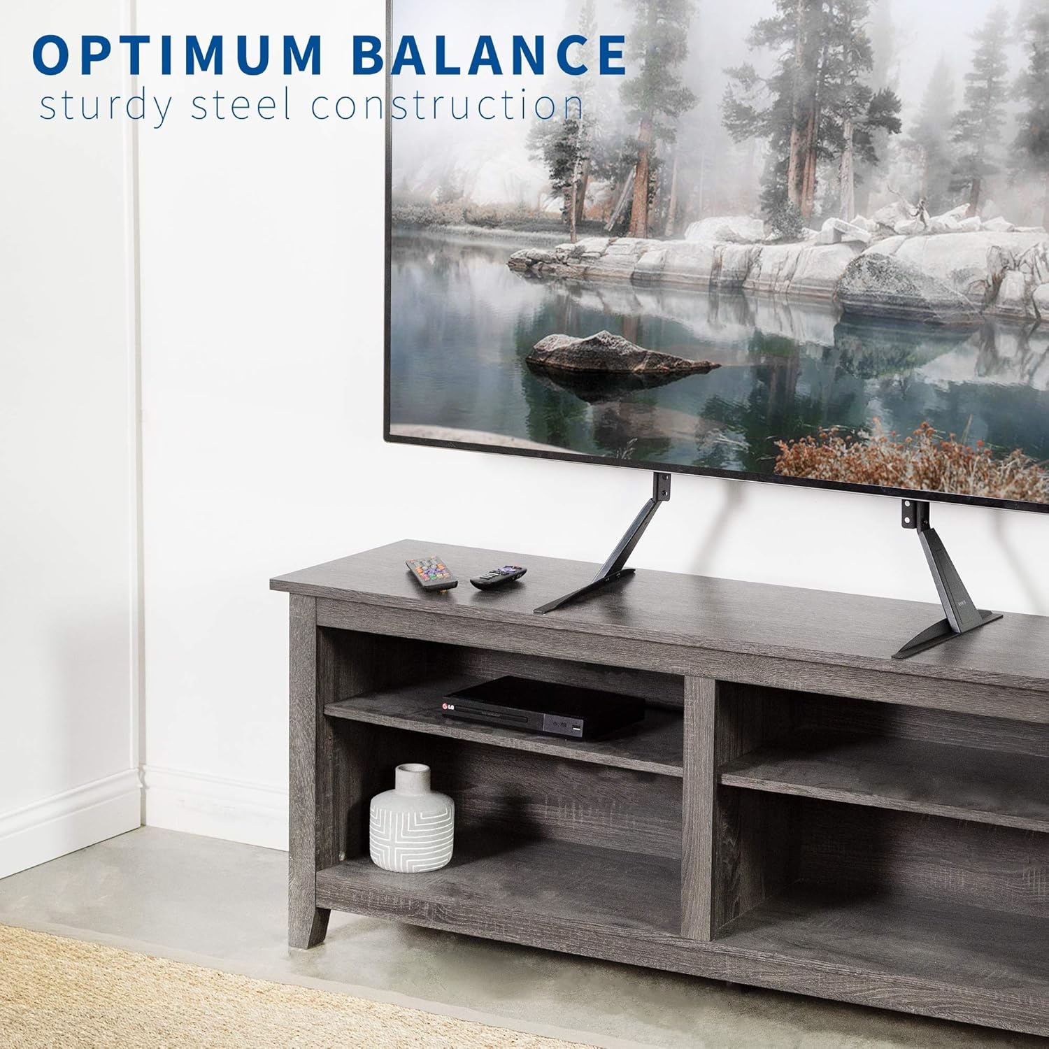 image:imageVIVO Extra Large TV Tabletop Stand for 27 to 85 inch LCD Flat Screens Mount Base with VESA up to 1000x600mm STANDTV01T