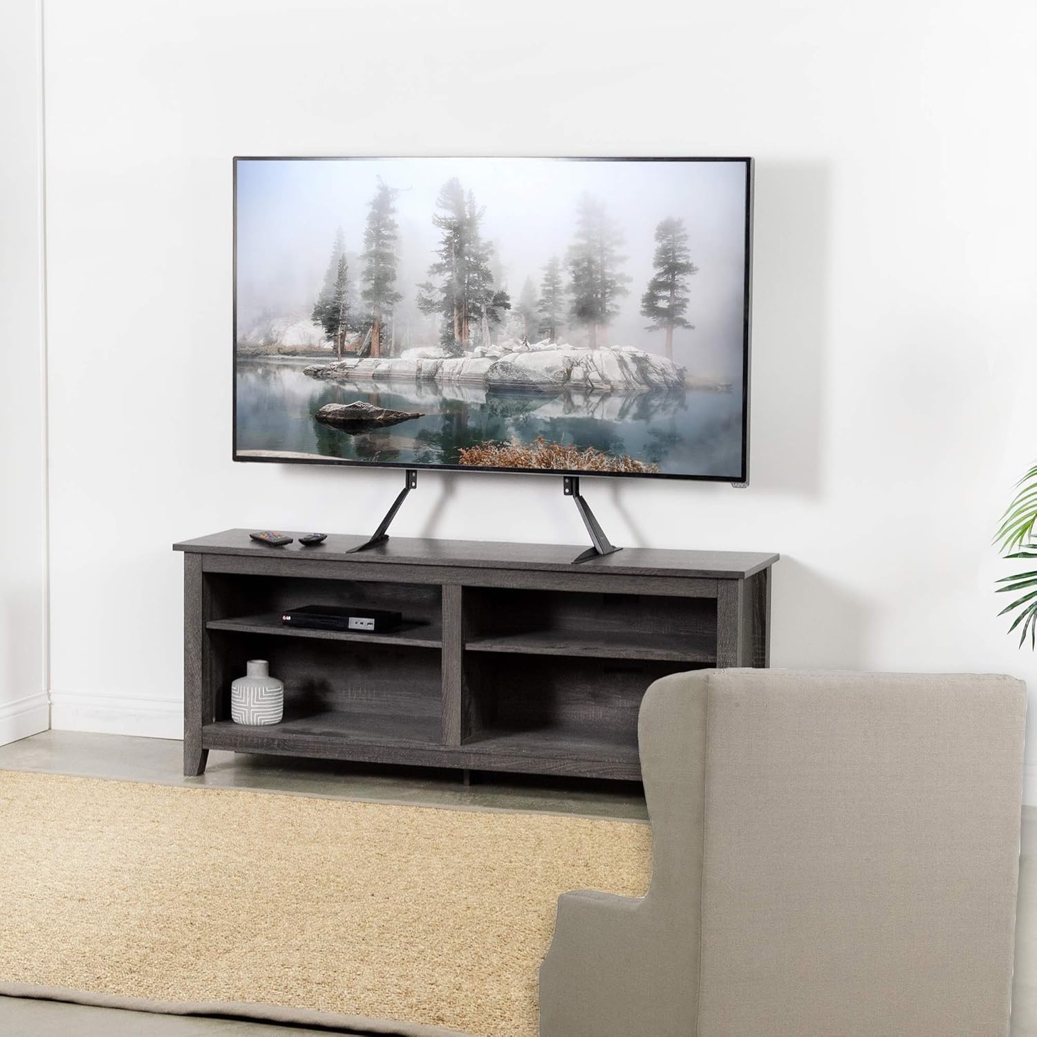 image:imageVIVO Extra Large TV Tabletop Stand for 27 to 85 inch LCD Flat Screens Mount Base with VESA up to 1000x600mm STANDTV01T