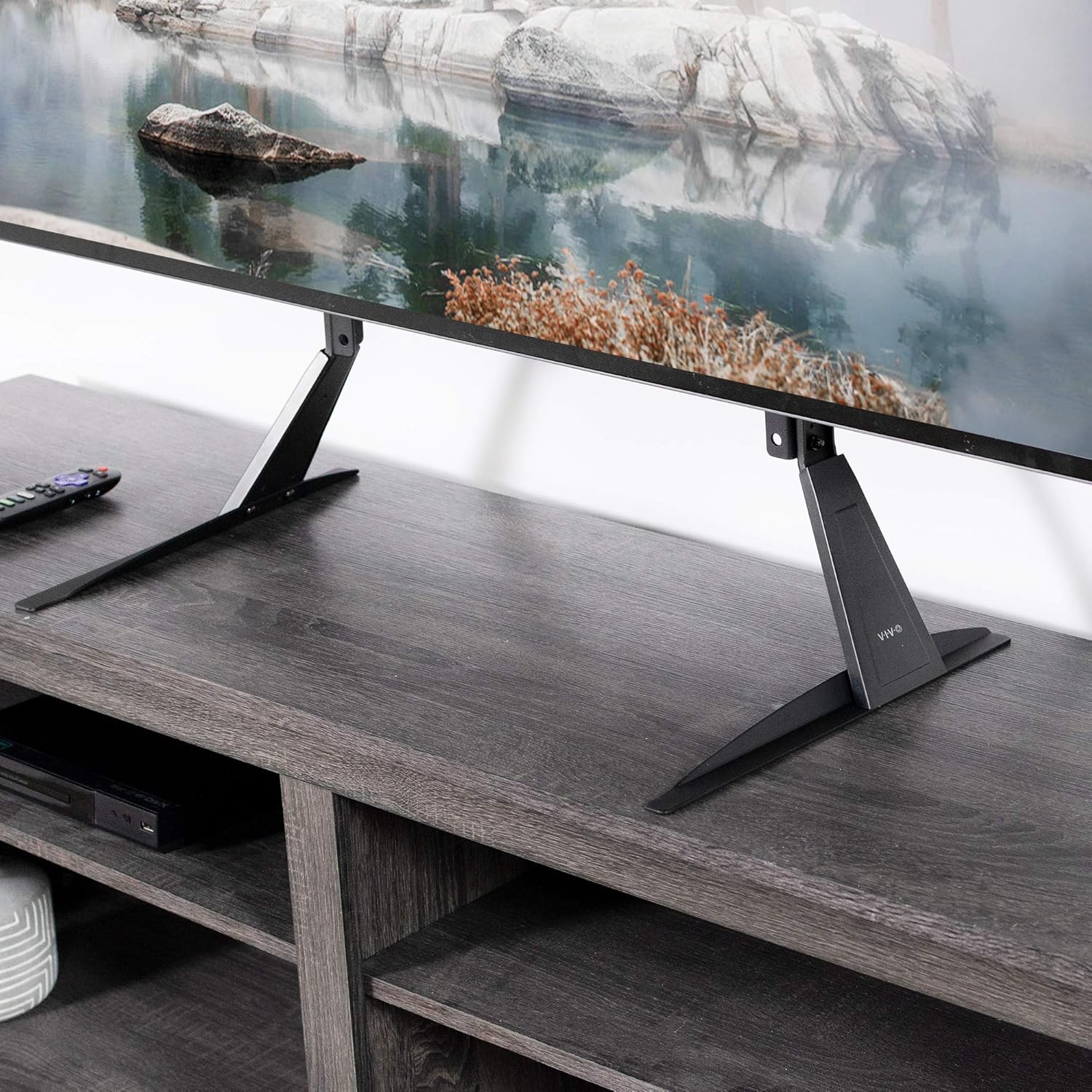 image:imageVIVO Extra Large TV Tabletop Stand for 27 to 85 inch LCD Flat Screens Mount Base with VESA up to 1000x600mm STANDTV01T