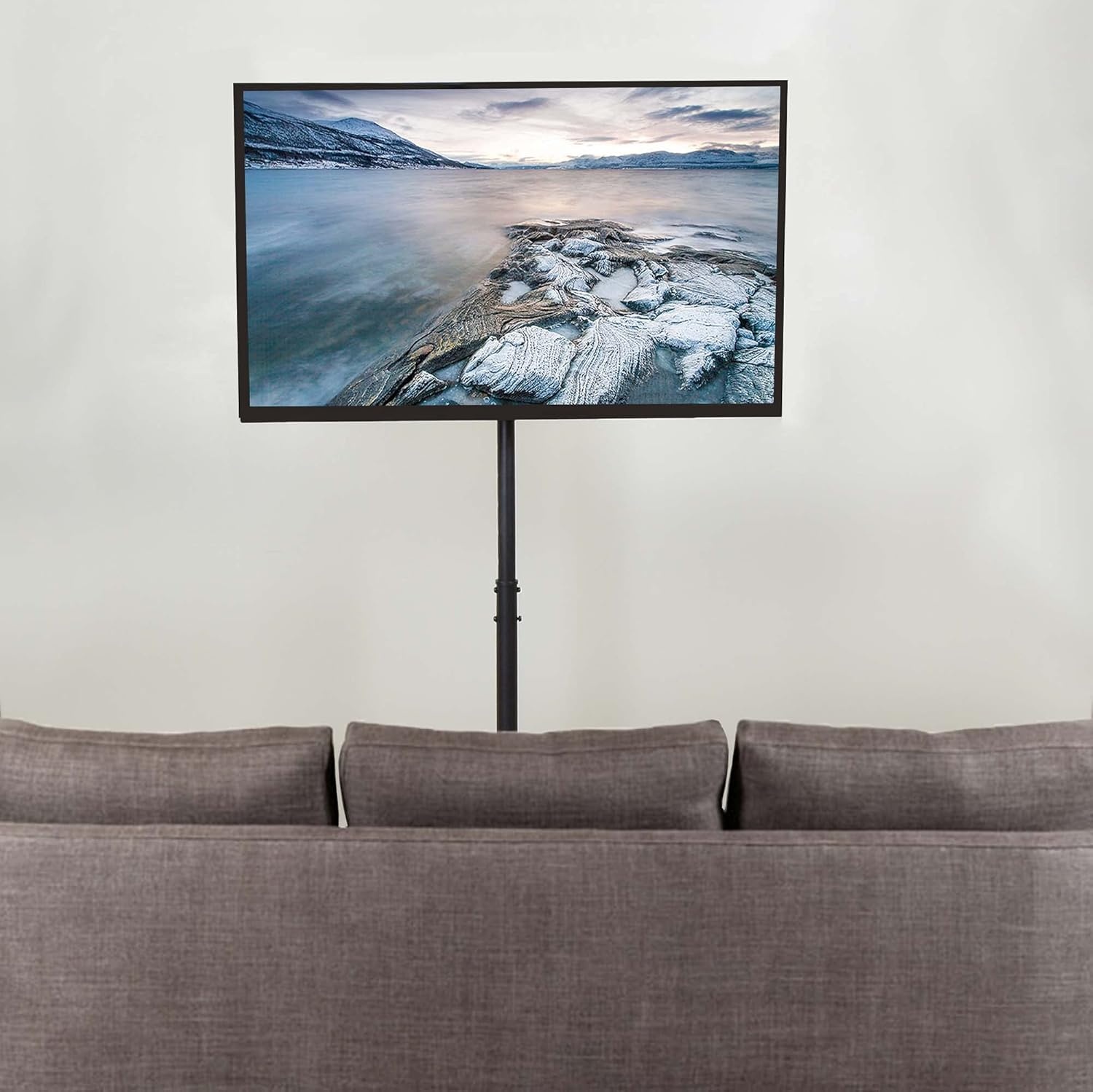 image:imageVIVO TV Floor Stand for 13 to 50 inch Screens up to 44 lbs LCD LED OLED 4K Smart Flat Curved Monitor Panels Max VESA 200x200 Extra Tall Pole for Treadmills and Ellipticals Black STANDTV1713 to 50 Screens