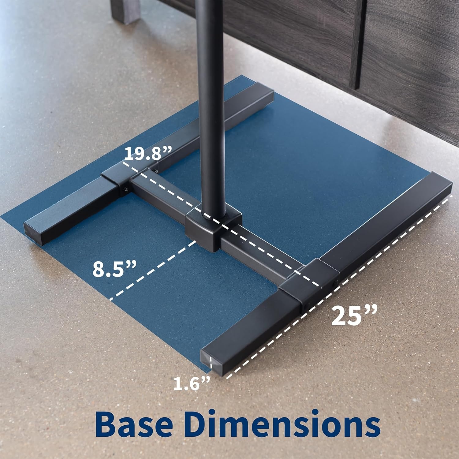 image:imageVIVO TV Floor Stand for 13 to 50 inch Screens up to 44 lbs LCD LED OLED 4K Smart Flat Curved Monitor Panels Max VESA 200x200 Extra Tall Pole for Treadmills and Ellipticals Black STANDTV1713 to 50 Screens