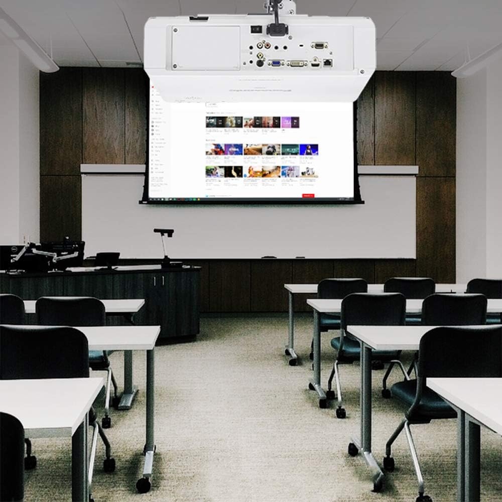 image:imageVIVO Universal Adjustable 2 x 2 feet Drop Ceiling Extending Projector Mount Suspended Dropin Ceiling Tile Projection Mounting Kit for Office Home or School White MOUNTVP08DP6 Drop