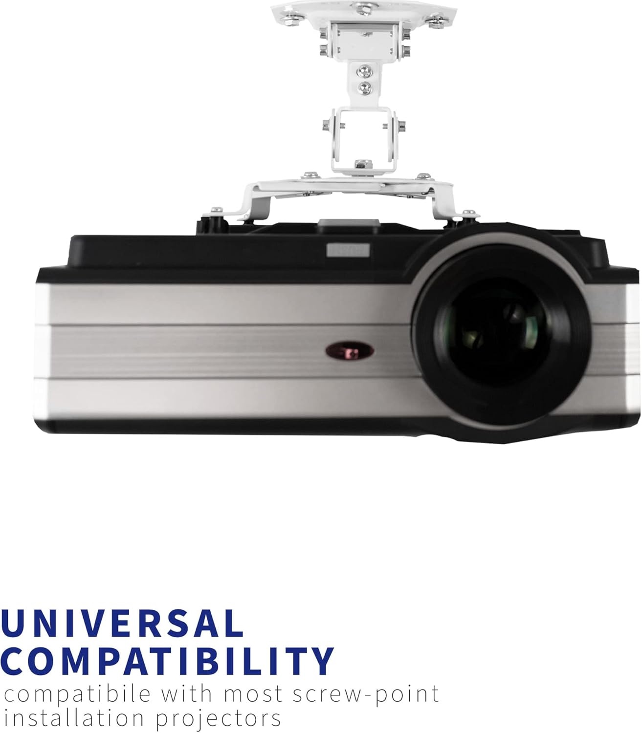 image:imageVIVO Universal Adjustable Ceiling Projector Projection Mount Extending Arms Mounting Bracket White MOUNTVP01WWhite