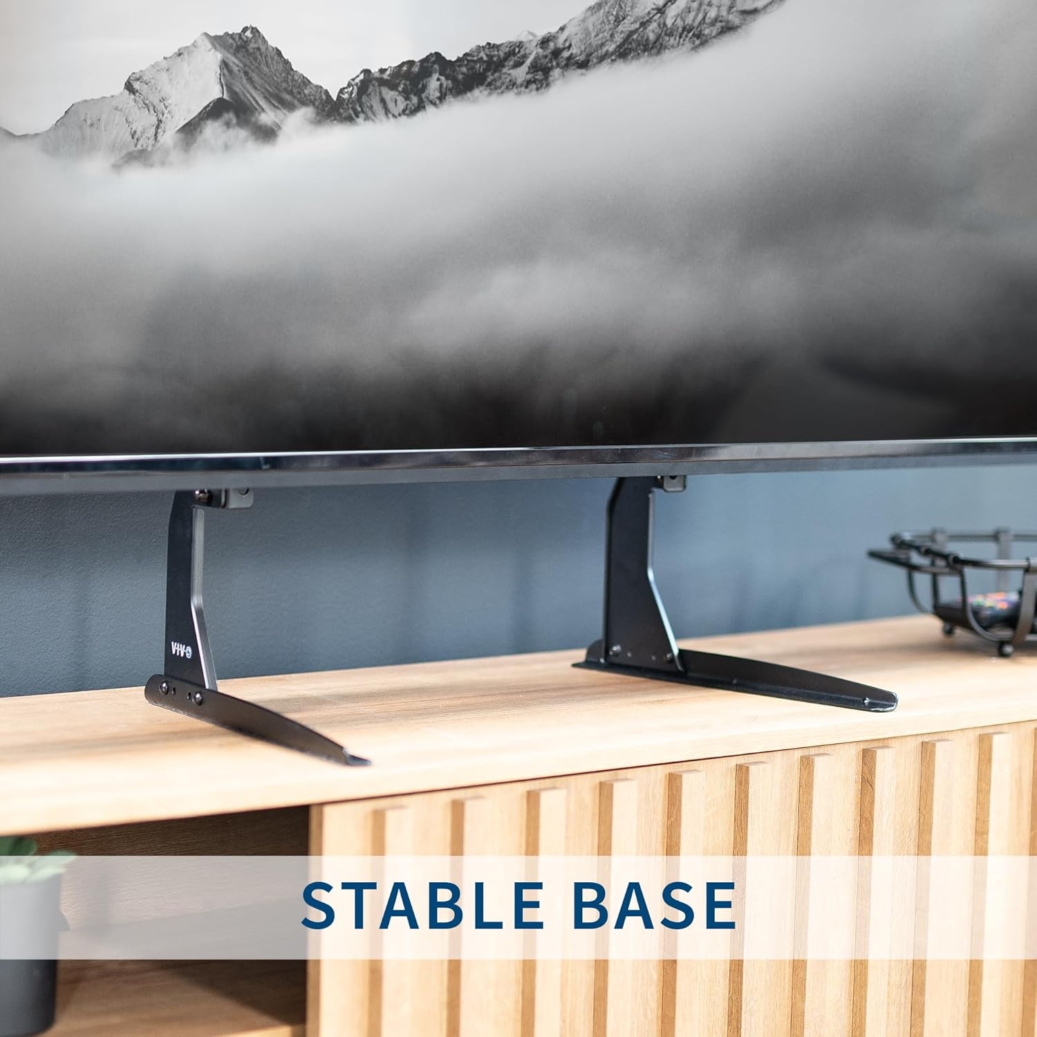 image:imageVIVO Universal Tabletop TV Base Stand for 22 to 65 inch LCD Flat Screens Pedestal Replacement Legs VESA Mount with Hardware Included STANDTV00Y