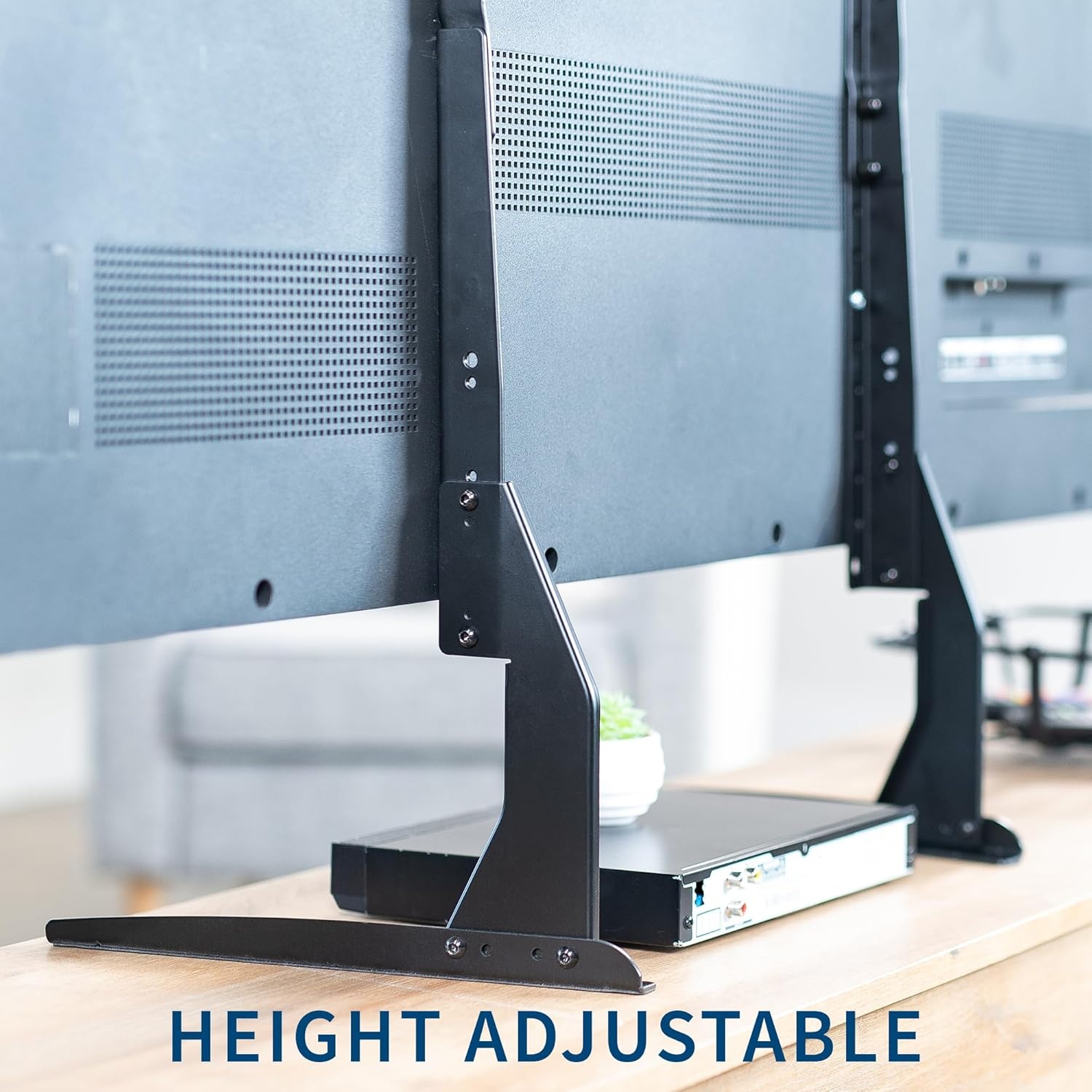 image:imageVIVO Universal Tabletop TV Base Stand for 22 to 65 inch LCD Flat Screens Pedestal Replacement Legs VESA Mount with Hardware Included STANDTV00Y