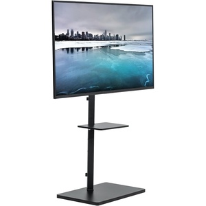 image:imageVIVO Height Adjustable TV Floor Stand 37 to 75 inch Plasma LED LCD Screen Display Mount Accessory Shelf Max VESA 600x400mm Black STANDTV75E