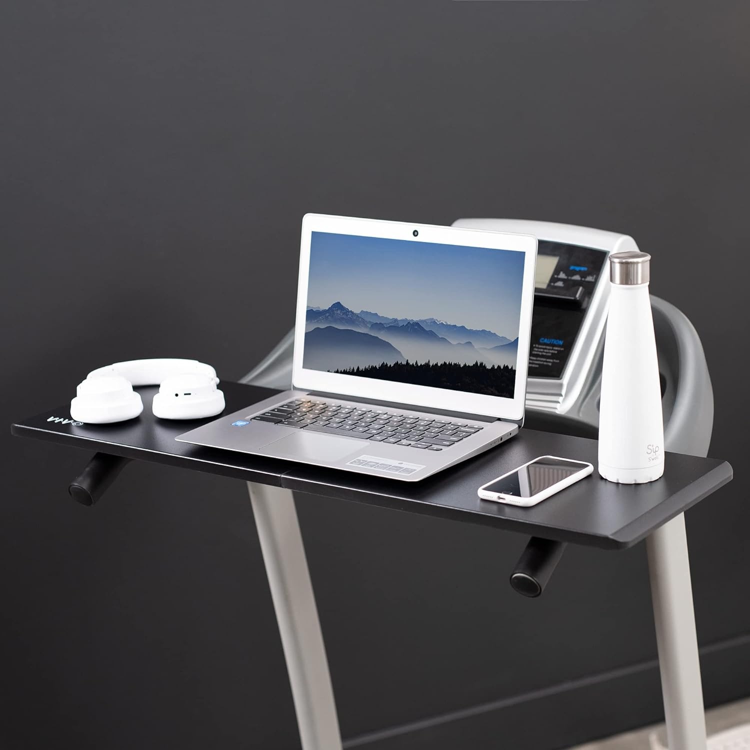 image:imageVIVO Universal Treadmill Desk Ergonomic Platform Designed for Notebooks Tablets Laptops and More Workstation for Treadmill Handlebars up to 31 inches Black STANDTDML2Classic