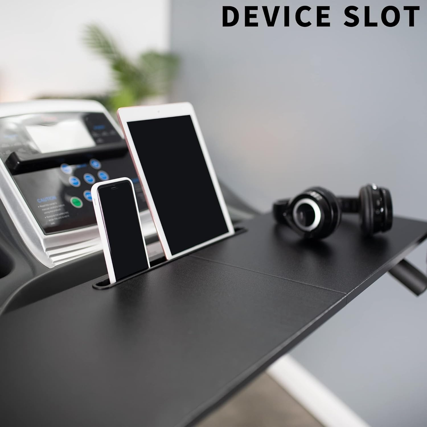 image:imageVIVO Universal Treadmill Desk Ergonomic Platform Designed for Notebooks Tablets Laptops and More Workstation for Treadmill Handlebars up to 31 inches Black STANDTDML2Deluxe