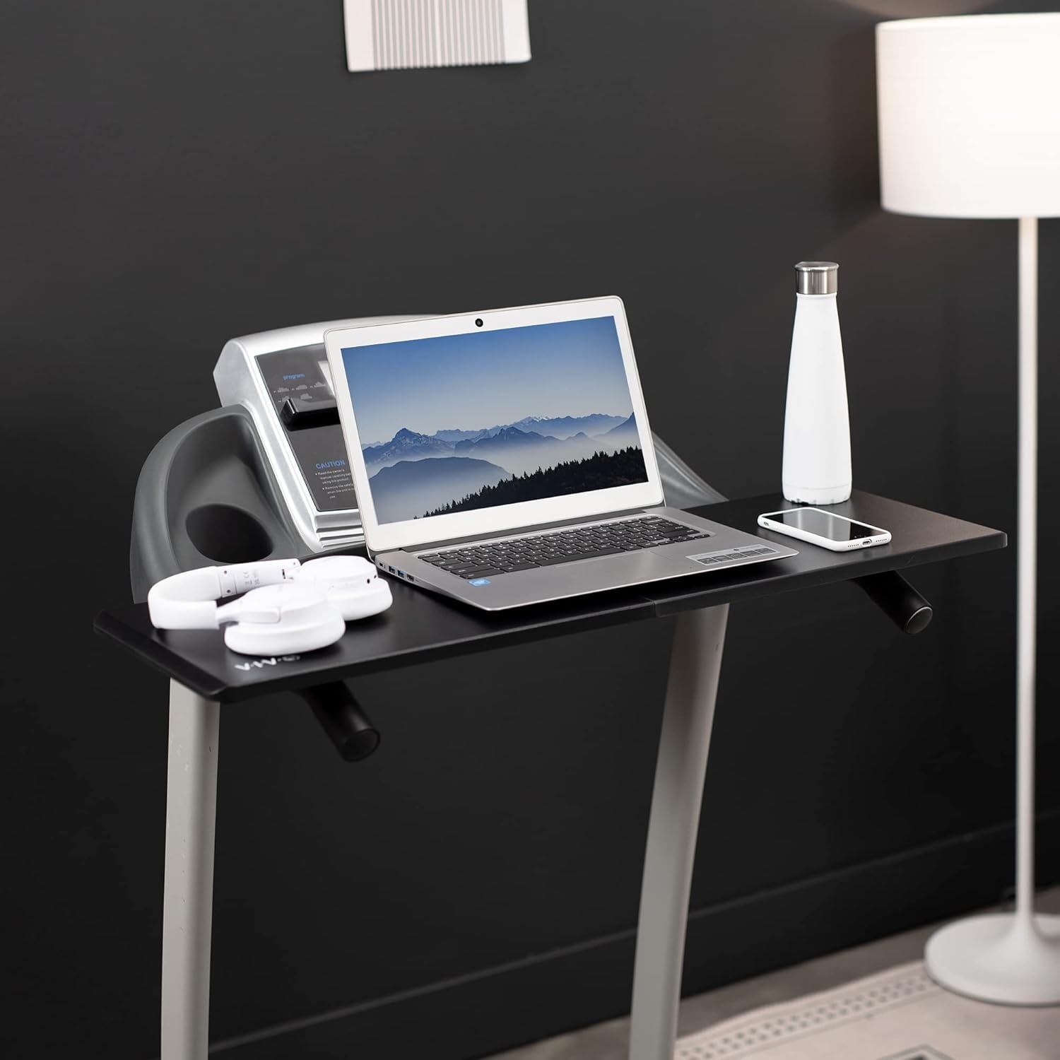 image:imageVIVO Universal Treadmill Desk Ergonomic Platform Designed for Notebooks Tablets Laptops and More Workstation for Treadmill Handlebars up to 31 inches Black STANDTDML2Classic