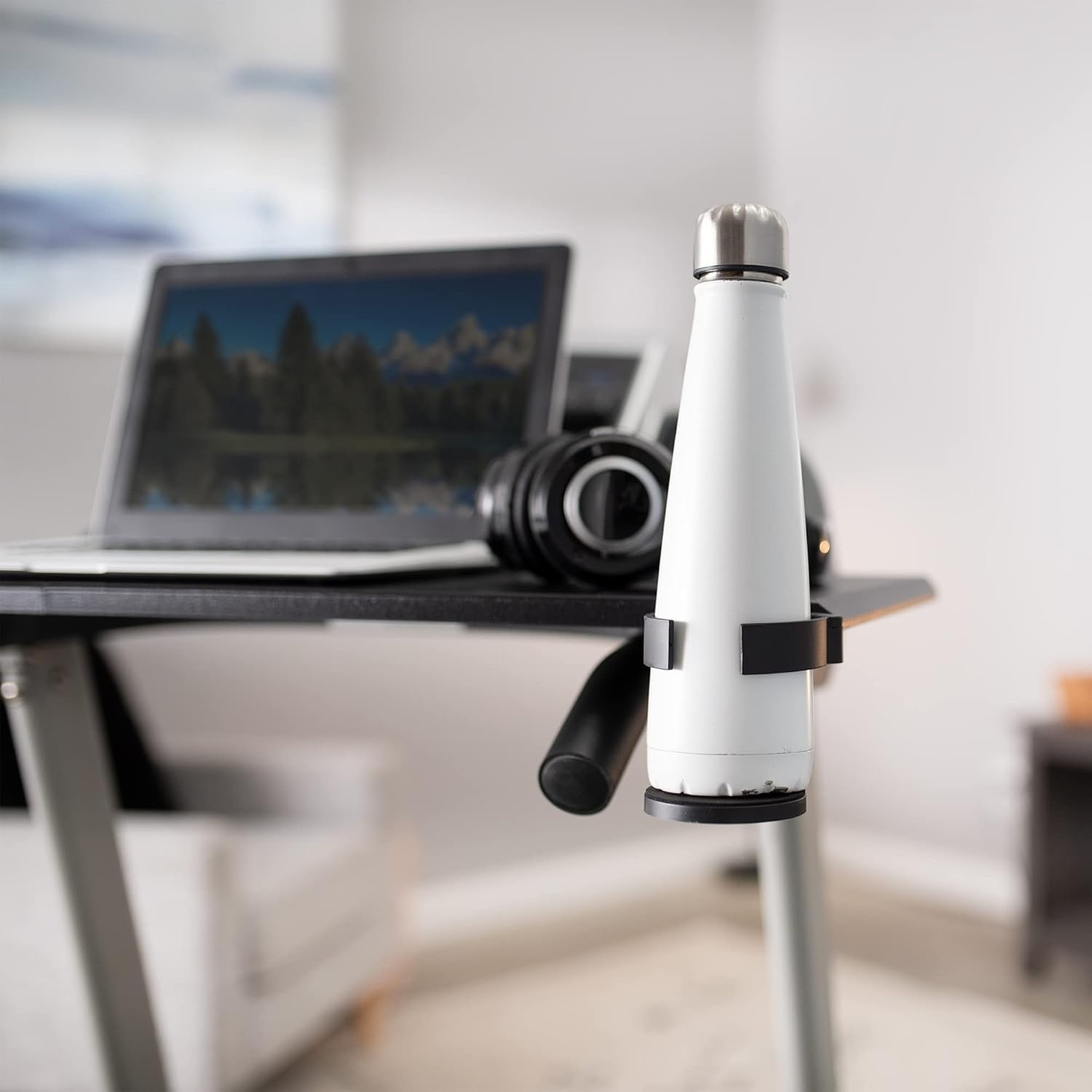 image:imageVIVO Universal Treadmill Desk Ergonomic Platform Designed for Notebooks Tablets Laptops and More Workstation for Treadmill Handlebars up to 31 inches Black STANDTDML2Deluxe