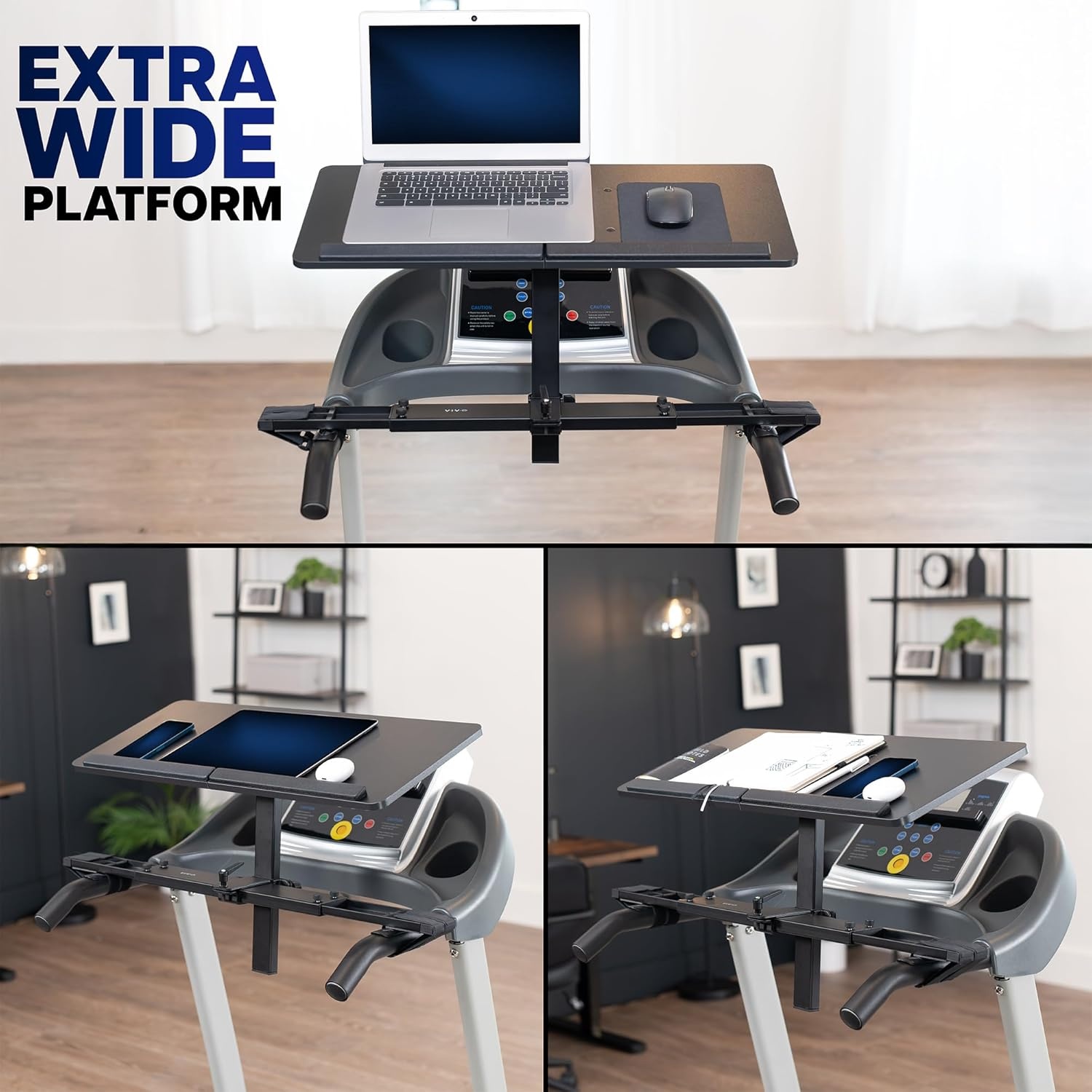 image:imageVIVO Universal Wooden Laptop Treadmill Desk Adjustable Ergonomic Notebook Mount Stand for Treadmills Includes Mouse Pad and Wrist Support StandTDML427 x 11