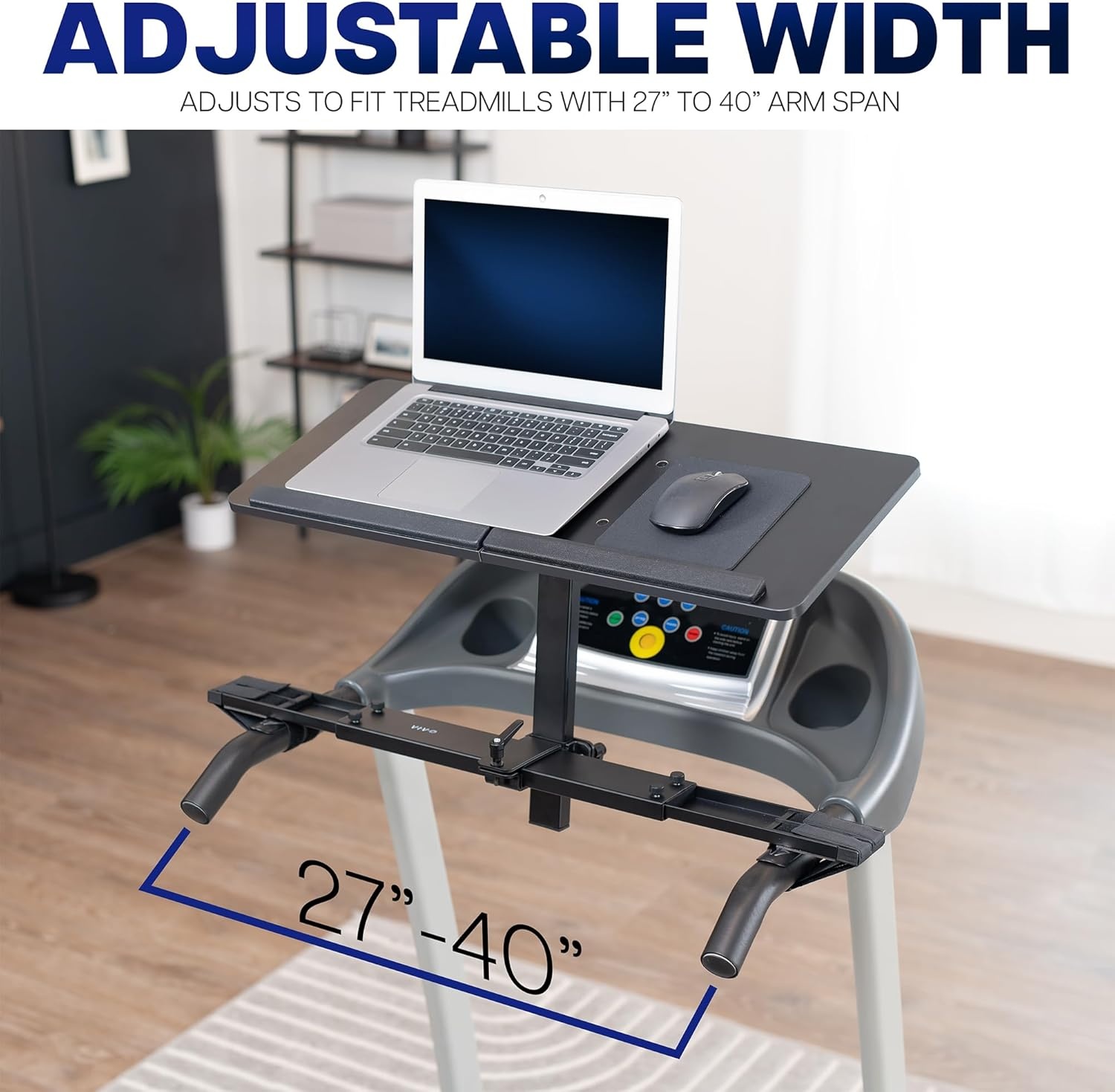 image:imageVIVO Universal Wooden Laptop Treadmill Desk Adjustable Ergonomic Notebook Mount Stand for Treadmills Includes Mouse Pad and Wrist Support StandTDML427 x 11