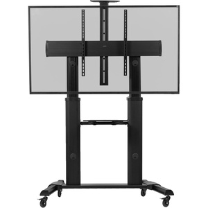 image:imageVIVO Aluminum Mobile TV Cart for 32 to 100 inch Screens up to 220 lbs LCD LED OLED 4K Smart Flat and Curved Panels Heavy Duty Stand Shelf Wheels Max VESA 1000x600 Black STANDTV22BBlack