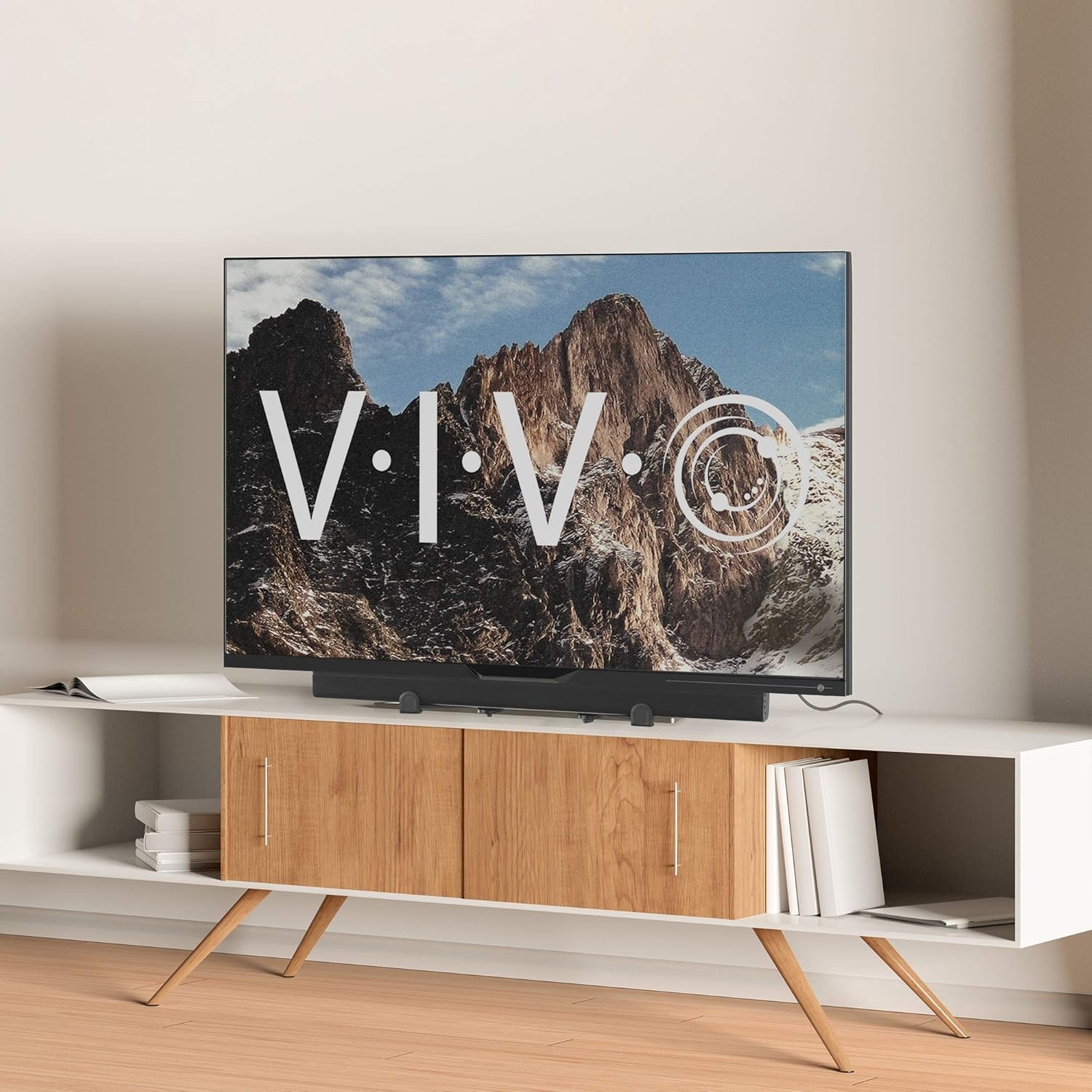 image:imageVIVO Steel Soundbar Bracket Speaker Mount with NonSlip Base Above or Below Wall Mounted TV Fits Most VESA Patterns 33 lbs Capacity MountSPSB5