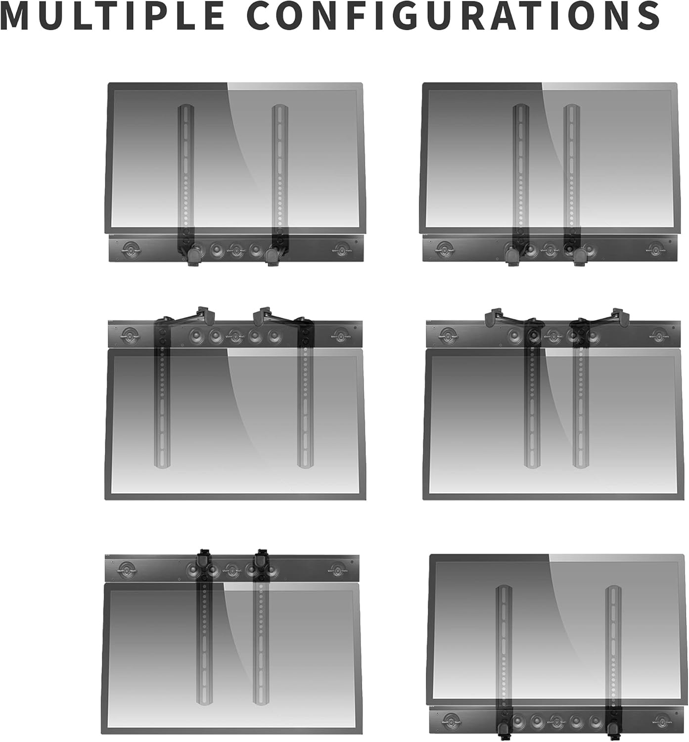 image:imageVIVO Steel Soundbar Bracket Speaker Mount with NonSlip Base Above or Below Wall Mounted TV Fits Most VESA Patterns 33 lbs Capacity MountSPSB5