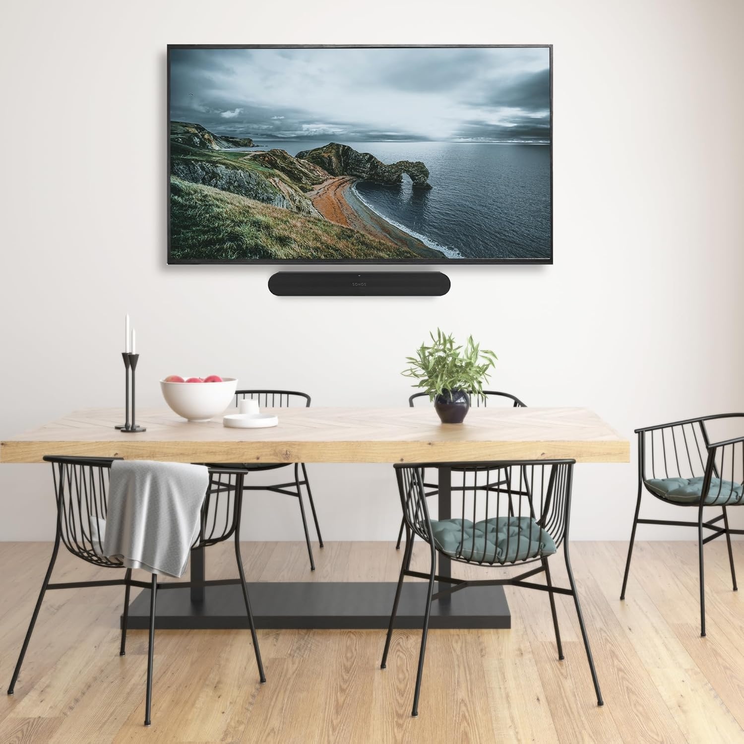 image:imageVIVO Steel Speaker Wall Mount Bracket Designed for Sonos Ray Soundbar Wood Stud Drywall Concrete Installation Mounting Kit Black MOUNTSONOS4R
