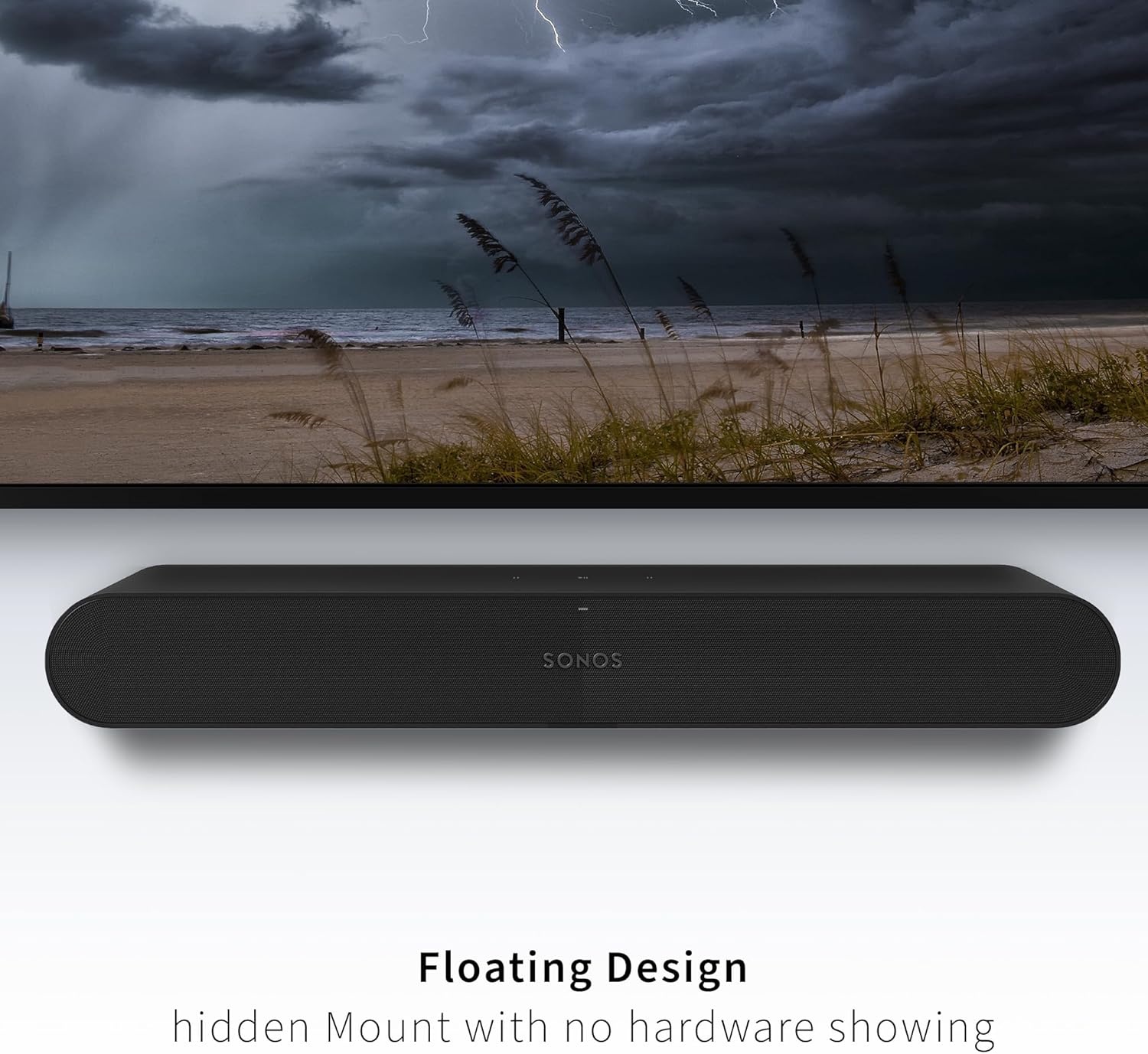 image:imageVIVO Steel Speaker Wall Mount Bracket Designed for Sonos Ray Soundbar Wood Stud Drywall Concrete Installation Mounting Kit Black MOUNTSONOS4R