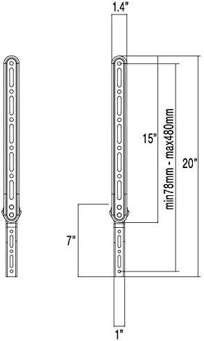 image:imageVIVO Universal Sound Bar Steel Bracket Speaker Mount Above or Below Wall Mounted TV Fits Behind 23 to 65 inches Screens 33 lbs Capacity MountSPSB2