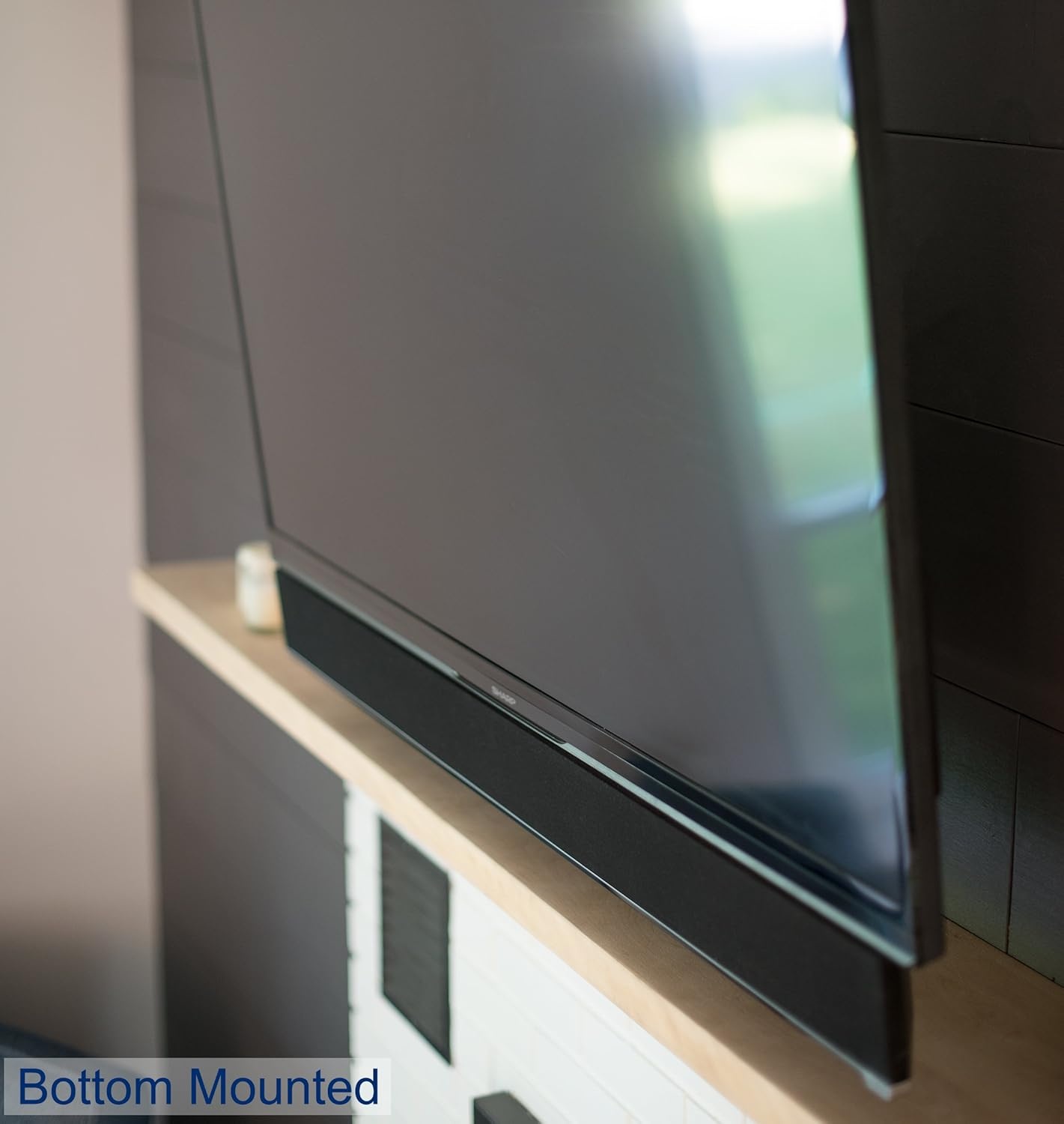 image:imageVIVO Universal Sound Bar Steel Bracket Speaker Mount Above or Below Wall Mounted TV Fits Behind 23 to 65 inches Screens 33 lbs Capacity MountSPSB2