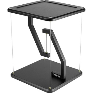 image:imageVIVO AntiGravity 12 inch Tabletop Speaker Stand Floating Modern Speaker Holder Platform Tensegrity Display Shelf for Home and Office Black STANDTEN01B