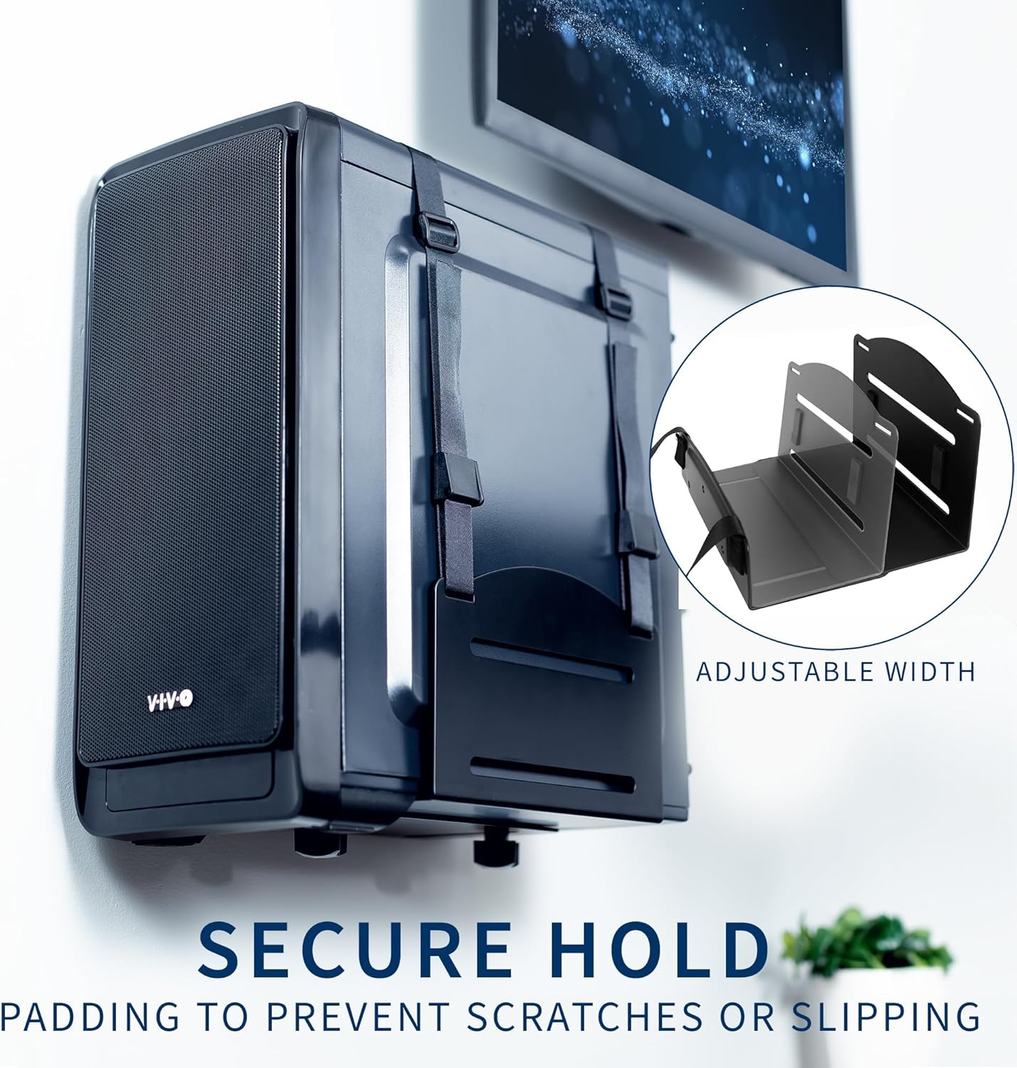 image:imageVIVO SitStand 17 to 32 inch Single Monitor Wall Mount with Pneumatic Arm Keyboard Tray Combo Height Adjustable Max VESA 100x100mm Black MountVWKB1Monitor Keyboard and PC Mount