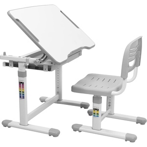 image:imageVIVO Pink Height Adjustable Childrens Desk and Chair Set  Kids Interactive WorkstationGrey