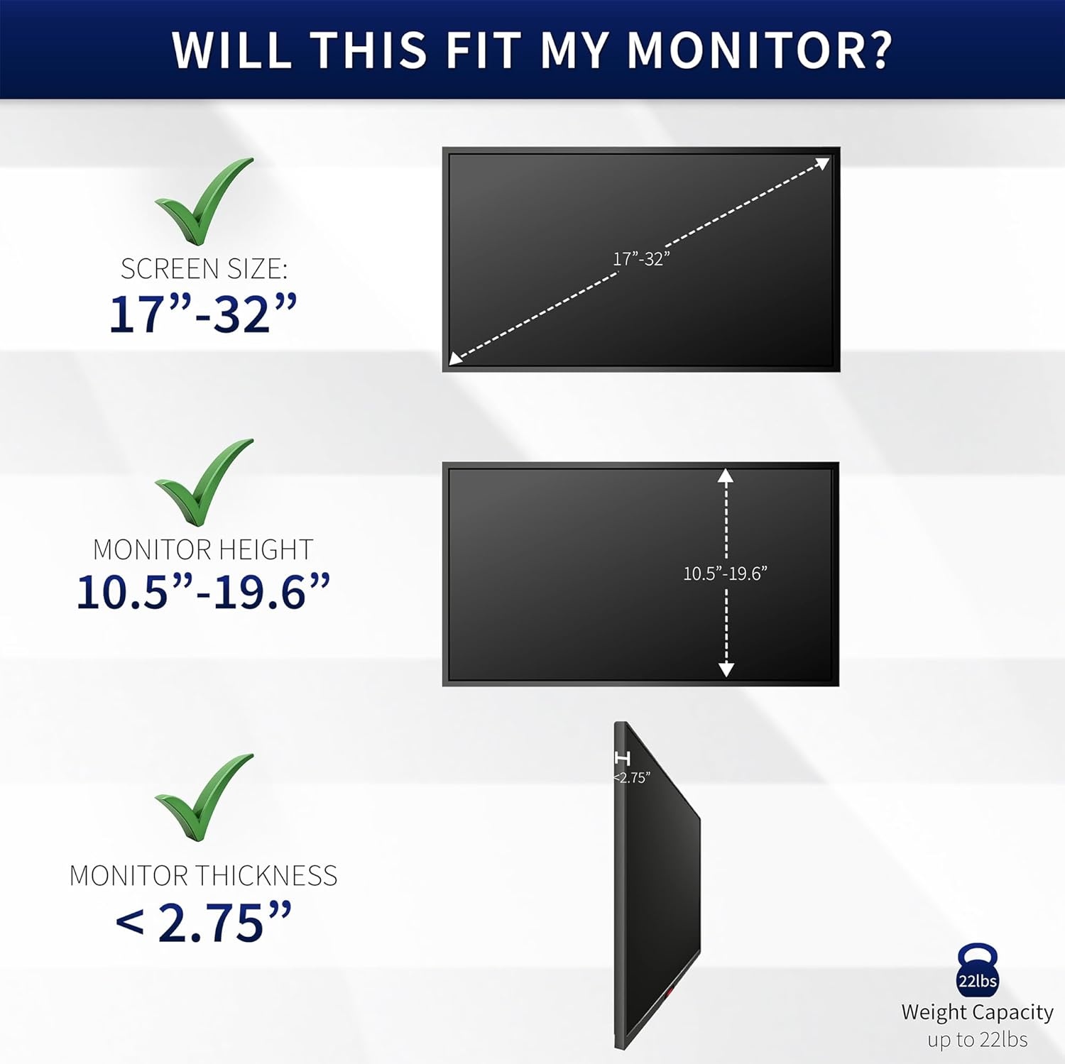 image:imageVIVO Adapter VESA Mount Kit for 20 to 30 inch LED LCD Monitor Screen 75mm and 100mm mounting Bracket StandVAD1