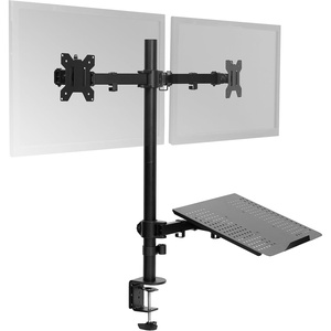image:imageVIVO Laptop and Dual 13 to 27 inch LCD Monitor Stand up Desk Mount Extra Tall Adjustable Stand Fits Laptops up to 17 inches Black STANDV012L26 pole