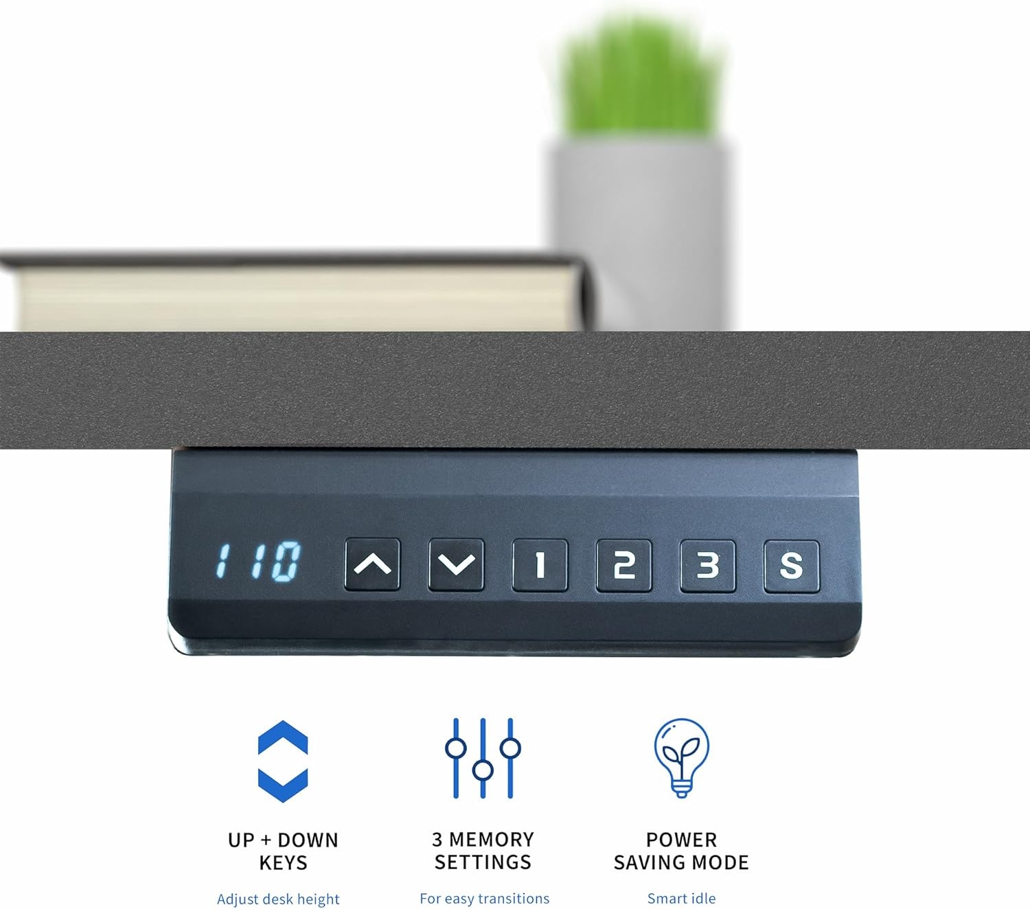 image:imageVIVO Electric 71 x 30 in Dual Motor Standing Desk Memory Height Adjustment E2B Series Black Top Black Frame DESKKITE2B7BReclaimed Wood Top White Frame