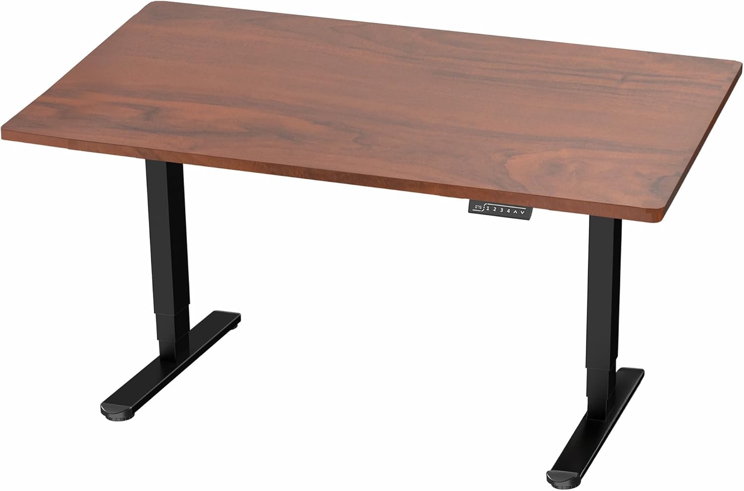 image:imageVIVO Electric 71 x 36 in Dual Motor Sit Stand Desk Memory Height Adjustment 2B Series Black Top Black Frame DESKKIT2B7B36Dark Walnut Top Black Frame