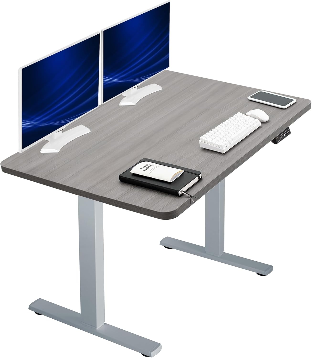 image:imageVIVO Electric 71 x 36 in Standing Desk Memory Height Adjustment 1B Series Holds 220 lbs Black Top Black Frame DESKKIT1B7B36Dark Gray Top Gray Frame