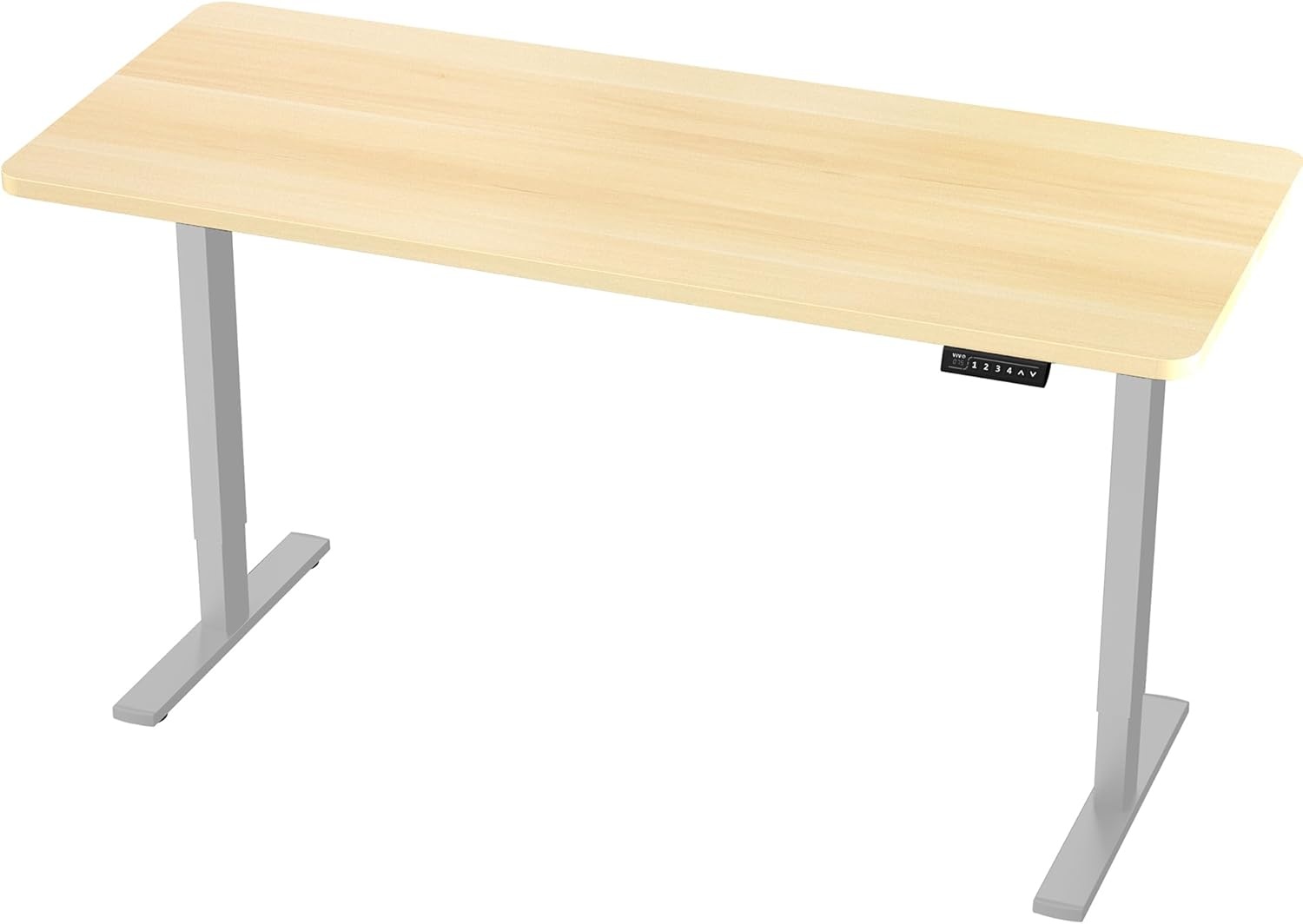 image:imageVIVO Electric 71 x 36 in Standing Desk Memory Height Adjustment 1B Series Holds 220 lbs Black Top Black Frame DESKKIT1B7B36Light Wood Top Gray Frame