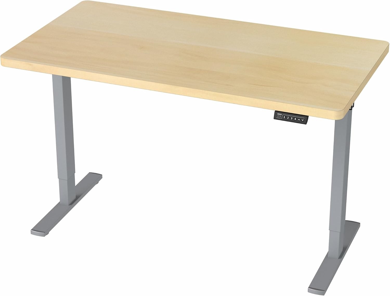 image:imageVIVO Electric 71 x 36 in Standing Desk Memory Height Adjustment 1B Series Holds 220 lbs Black Top Black Frame DESKKIT1B7B36Light Wood Top Gray Frame