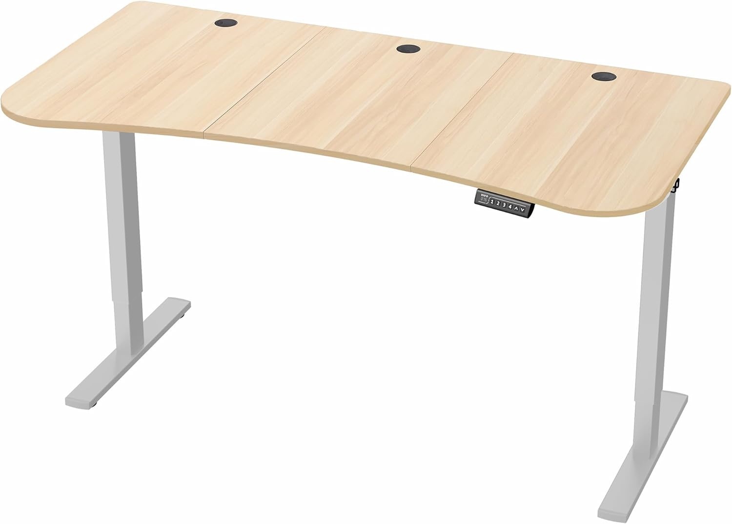 image:imageVIVO Electric 71 x 36 in Standing Desk Memory Height Adjustment 1B Series Holds 220 lbs Black Top Black Frame DESKKIT1B7B36Light Wood Top Gray Frame