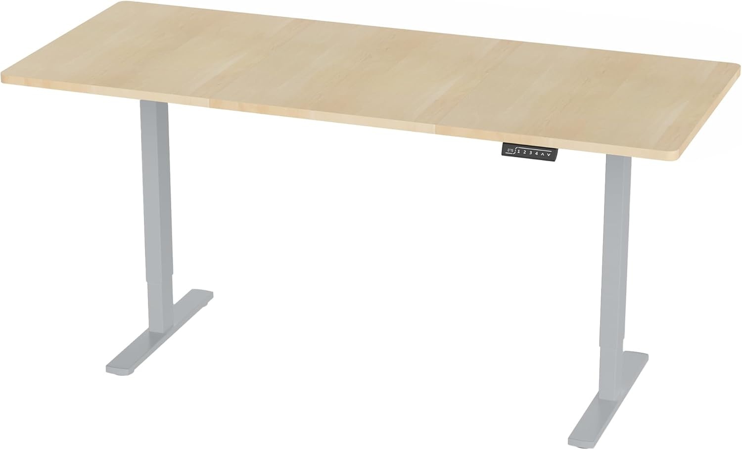 image:imageVIVO Electric 71 x 36 in Standing Desk Memory Height Adjustment 1B Series Holds 220 lbs Black Top Black Frame DESKKIT1B7B36Light Wood Top Gray Frame