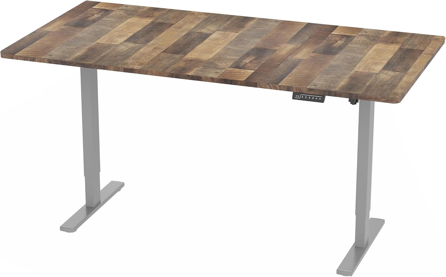 image:imageVIVO Electric 71 x 36 in Standing Desk Memory Height Adjustment 1B Series Holds 220 lbs Black Top Black Frame DESKKIT1B7B36Reclaimed Wood Top Gray Frame