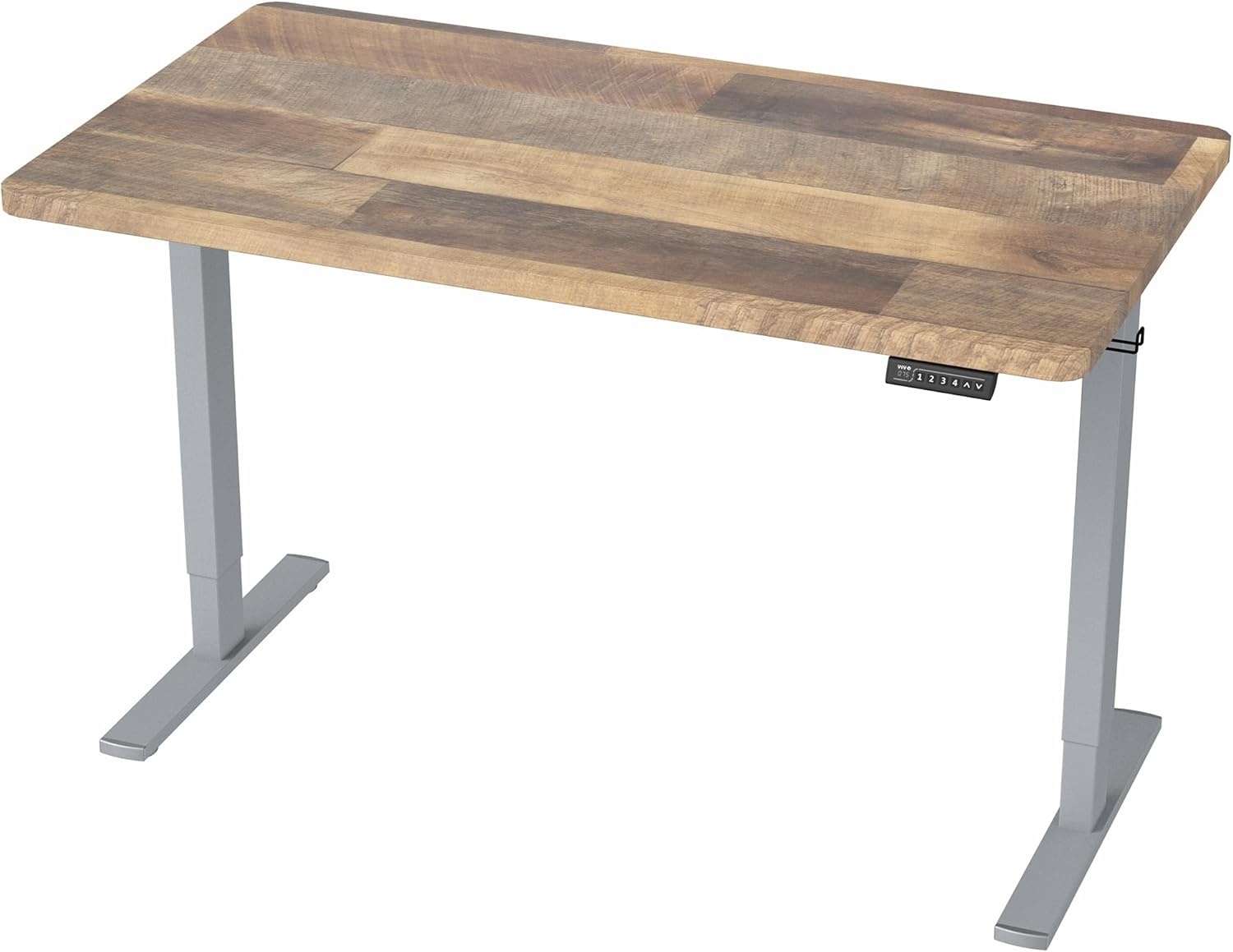 image:imageVIVO Electric 71 x 36 in Standing Desk Memory Height Adjustment 1B Series Holds 220 lbs Black Top Black Frame DESKKIT1B7B36Reclaimed Wood Top Gray Frame