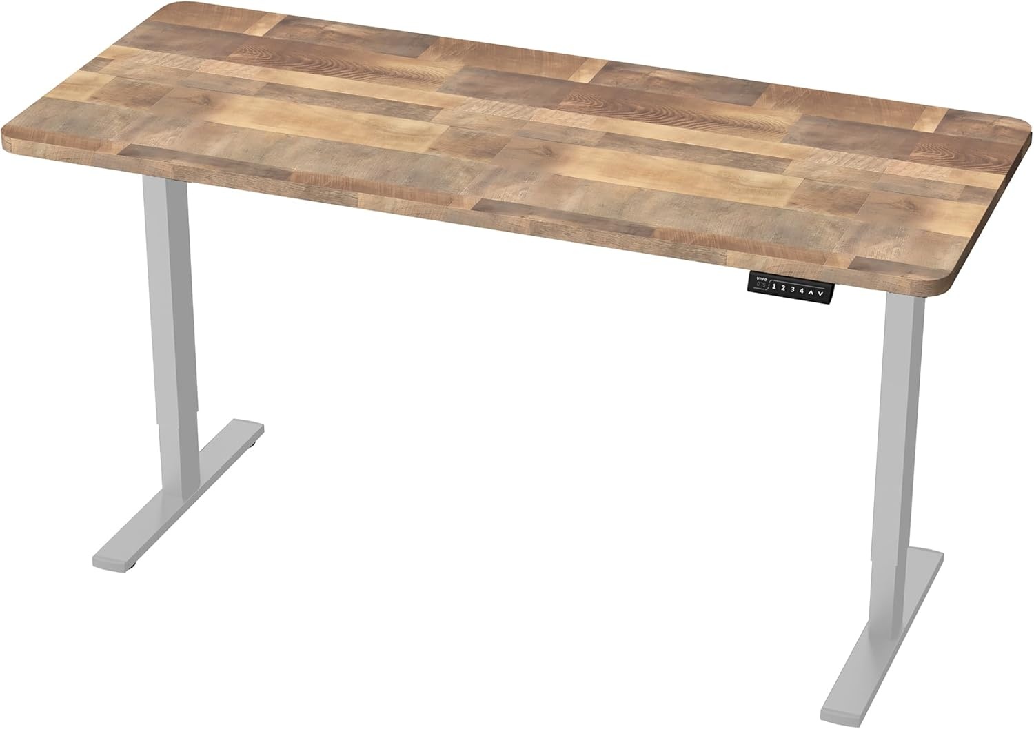 image:imageVIVO Electric 71 x 36 in Standing Desk Memory Height Adjustment 1B Series Holds 220 lbs Black Top Black Frame DESKKIT1B7B36Reclaimed Wood Top Gray Frame