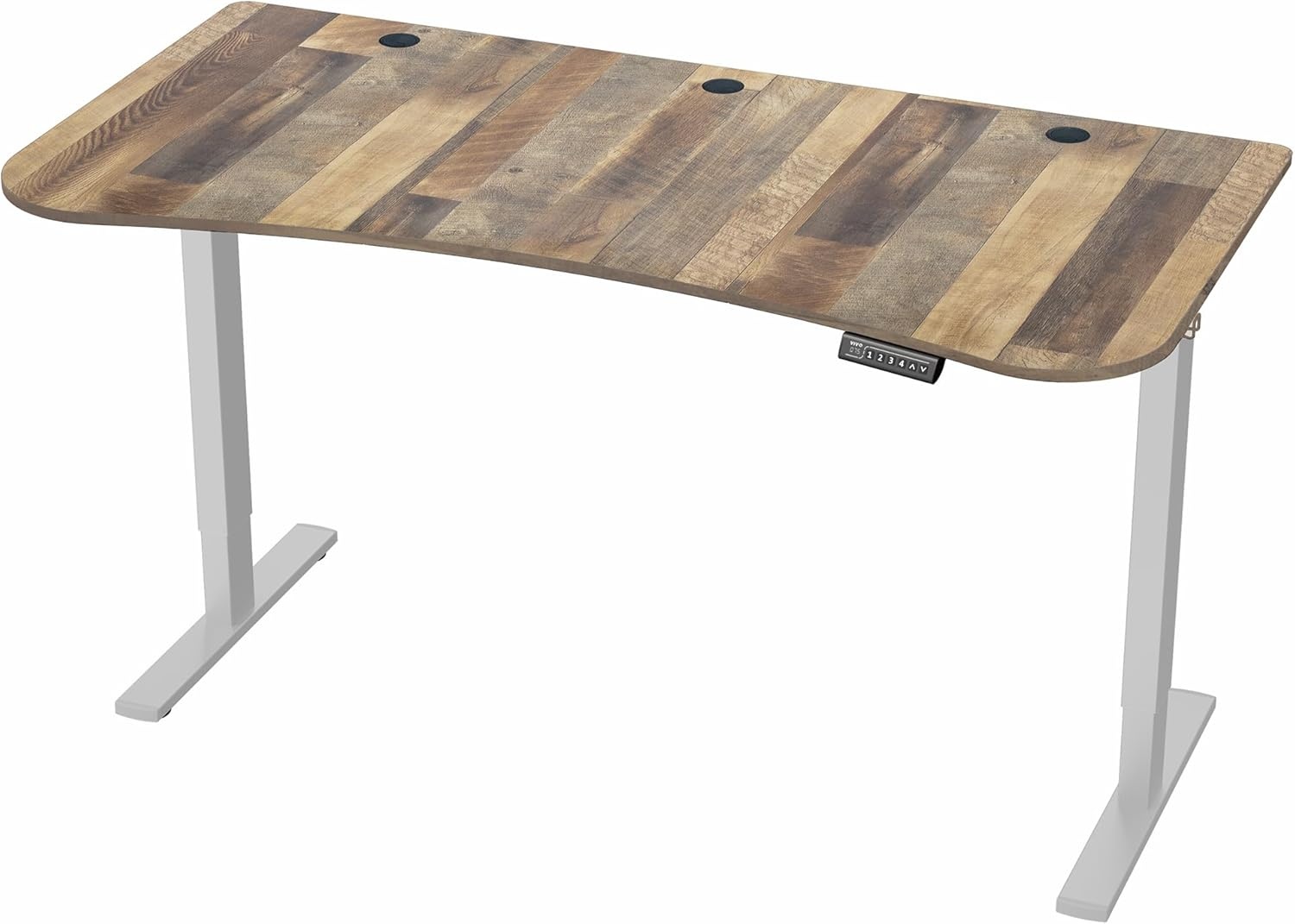 image:imageVIVO Electric 71 x 36 in Standing Desk Memory Height Adjustment 1B Series Holds 220 lbs Black Top Black Frame DESKKIT1B7B36Reclaimed Wood Top Gray Frame