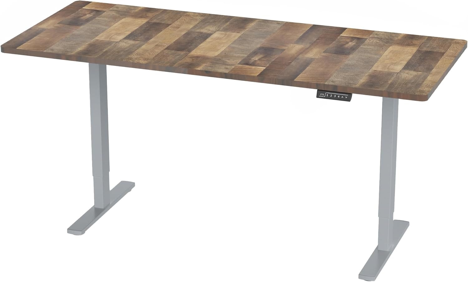 image:imageVIVO Electric 71 x 36 in Standing Desk Memory Height Adjustment 1B Series Holds 220 lbs Black Top Black Frame DESKKIT1B7B36Reclaimed Wood Top Gray Frame