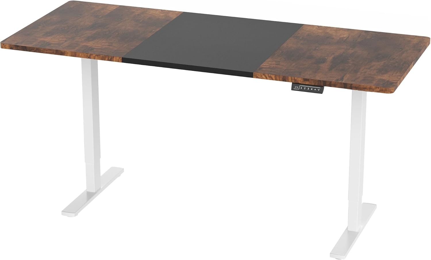 image:imageVIVO Electric 71 x 36 in Standing Desk Memory Height Adjustment 1B Series Holds 220 lbs Black Top Black Frame DESKKIT1B7B36Vintage Brown Black Top White Frame