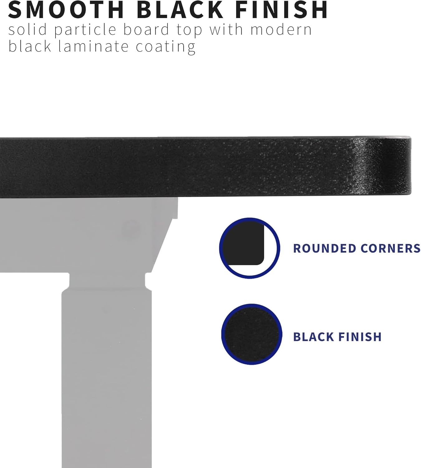 image:imageVIVO Universal 71 x 36 inch Table Top for Standard and Sit to Stand Height Adjustable Home and Office Desk Frames Black ExtraWide Desktop DESKTOP7236BBlack
