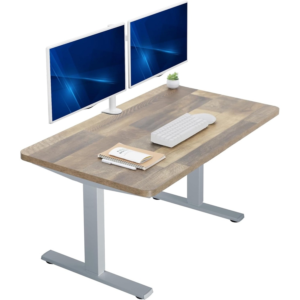 image:imageVIVO Electric 71 x 36 in Standing Desk Memory Height Adjustment 1B Series Holds 220 lbs Black Top Black Frame DESKKIT1B7B36Reclaimed Wood Top Gray Frame