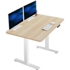 Light Wood Top / White Frame