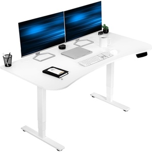 image:imageVIVO Electric 63 x 32 in Standing Desk with Builtin Power Strip Touch Screen Adjustment 220 lb Frame Support 2E Series Black Top Black Frame DESKKIT2EBACWhite Top  White Frame
