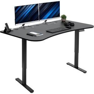 image:imageVIVO Electric 71 x 30 in Dual Motor Standing Desk Memory Height Adjustment E2B Series Black Top Black Frame DESKKITE2B7BBlack Top  Black Frame