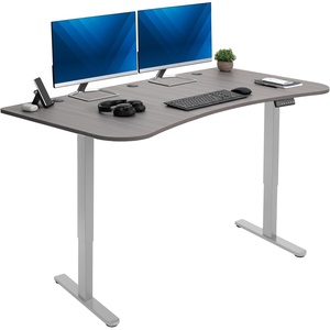 image:imageVIVO Electric 71 x 30 in Dual Motor Standing Desk Memory Height Adjustment E2B Series Black Top Black Frame DESKKITE2B7BDark Gray Top  Gray Frame