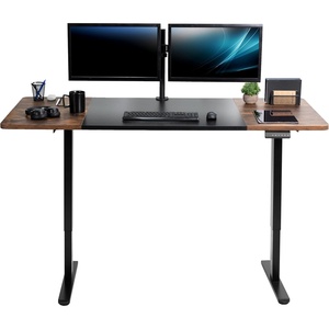 image:imageVIVO Electric 71 x 30 in Dual Motor Standing Desk Memory Height Adjustment E2B Series Black Top Black Frame DESKKITE2B7BVintage Brown  Black Top  Black Frame
